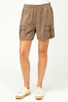 Chaser Linen French Terry Raw Edge Ruffle Short