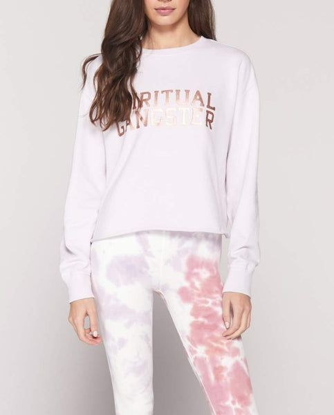 Spiritual gangster varsity sweatshirt clearance