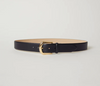 B-Low The Belt Logan Black/Gold Leather Belt