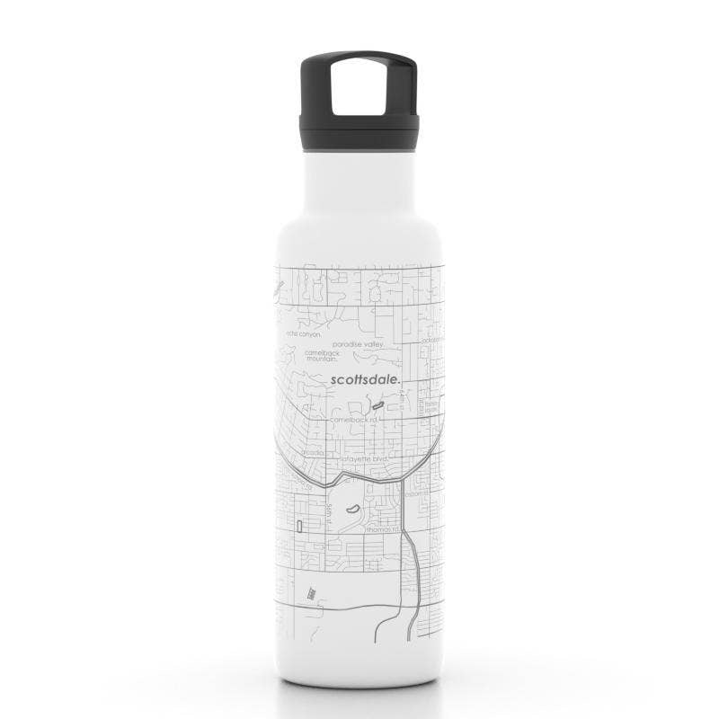 Well Told - Scottsdale AZ Map 21 oz Insulated Hydration Bottle