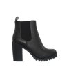 Vegan Leather Ankle Boot with Chunky Heel