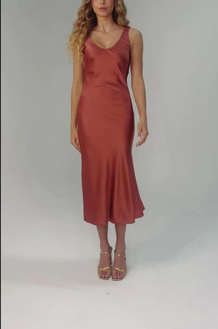 Milio Milano Linen Midi Twist Front S/S Dress
