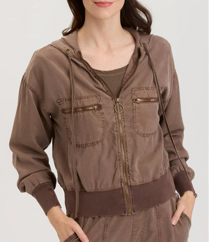 XCVI/Wearables Karney Distressed Bomber