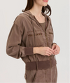 XCVI/Wearables Karney Distressed Bomber