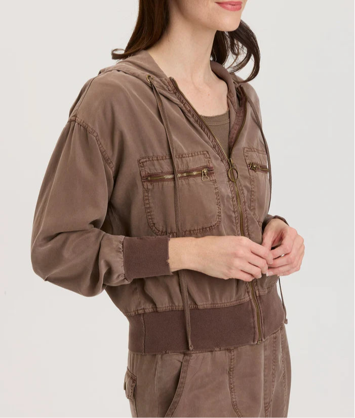 XCVI/Wearables Karney Distressed Bomber