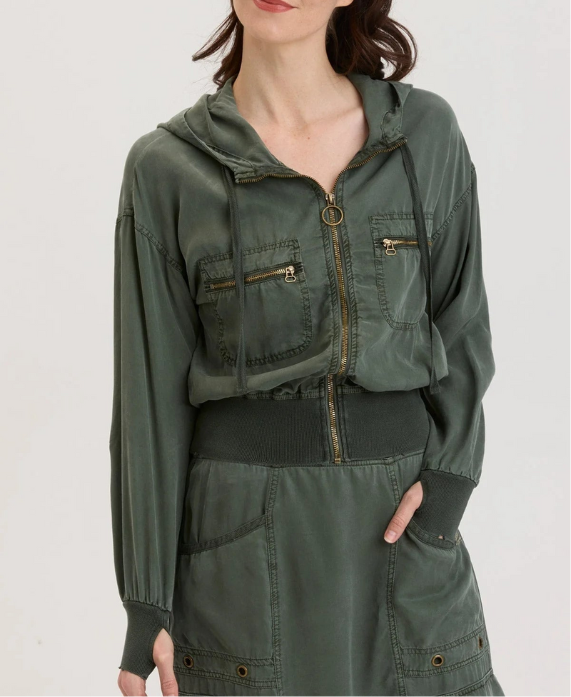 XCVI/Wearables Karney Distressed Bomber