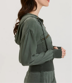 XCVI/Wearables Karney Distressed Bomber