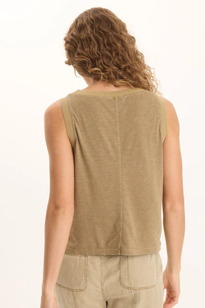 XCVI/Wearables Katrine Soft Twill Elevated Tank Top