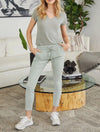 Milio Milano Solid Drawstring Crinkle Jogger