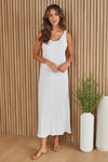 Milio Milano Linen Midi Twist Front S/S Dress