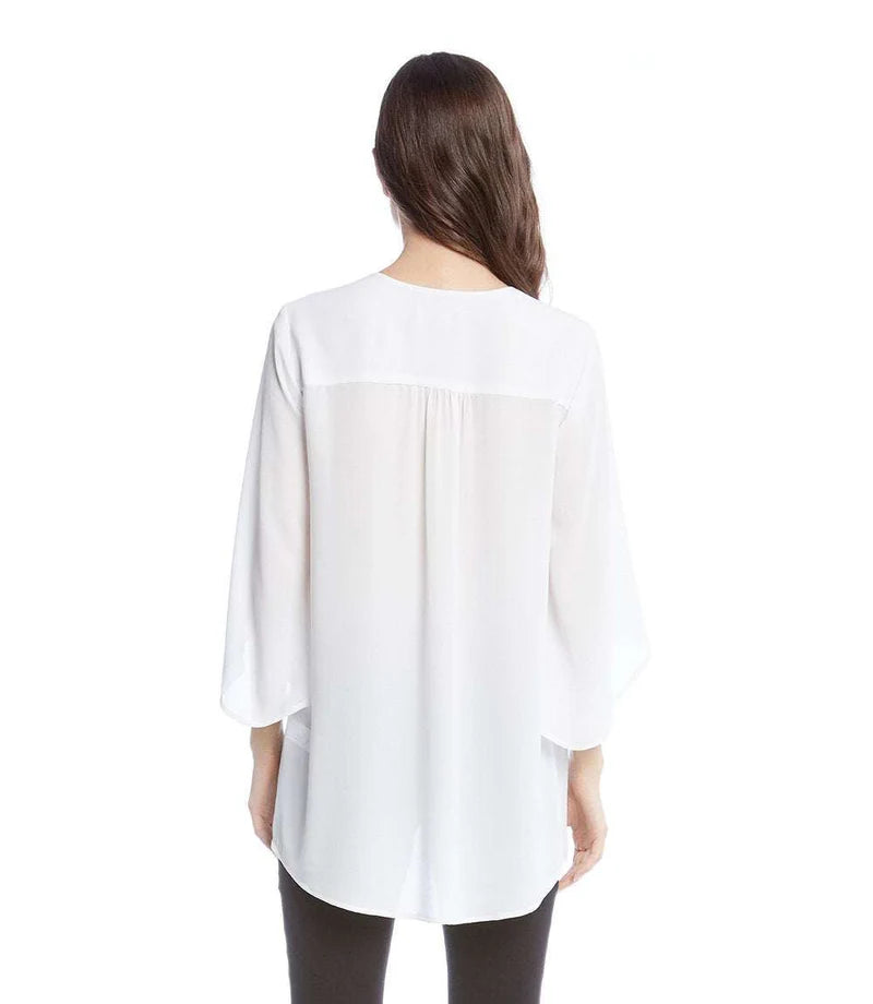 Karen Kane Bracelet Sleeve Asymmetrical Top