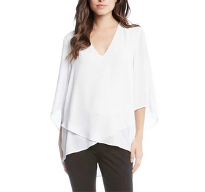 Karen Kane Bracelet Sleeve Asymmetrical Top