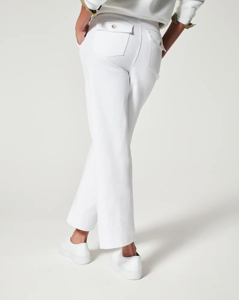 SPANX - Now in bright white, Stretch Twill Wide Leg Pants are ready for  wear all year round. #Spanx Shop our new colors now
