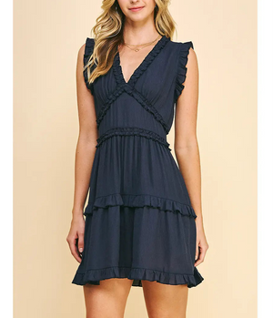 PINCH Sleeveless V Neck Dress