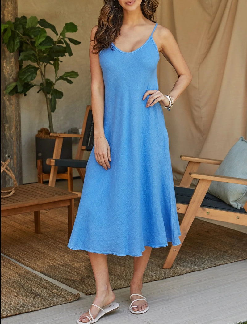 Milio Milano Italian Linen Maxi Slip Dress Jules&JC Milio Milano Italian Linen Maxi Slip Dress Jules&JC