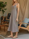 Milio Milano Italian Linen Maxi Slip Dress