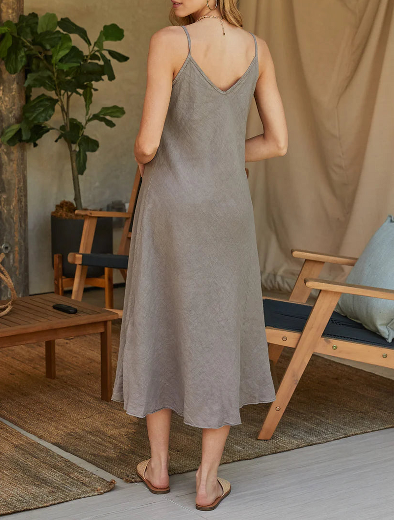 Milio Milano Italian Linen Maxi Slip Dress