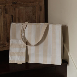 Local Beach Thick StripeXL Day Bag with Matching Removable Pouch