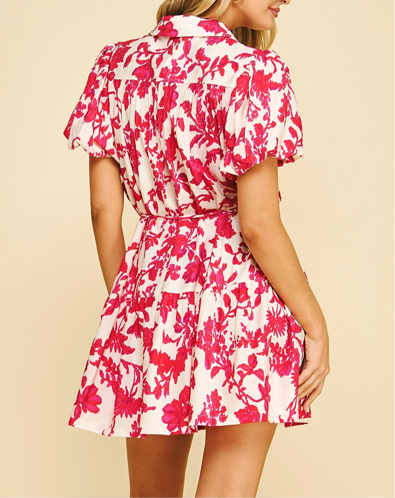 PINCH Floral Printed Button Down Dress