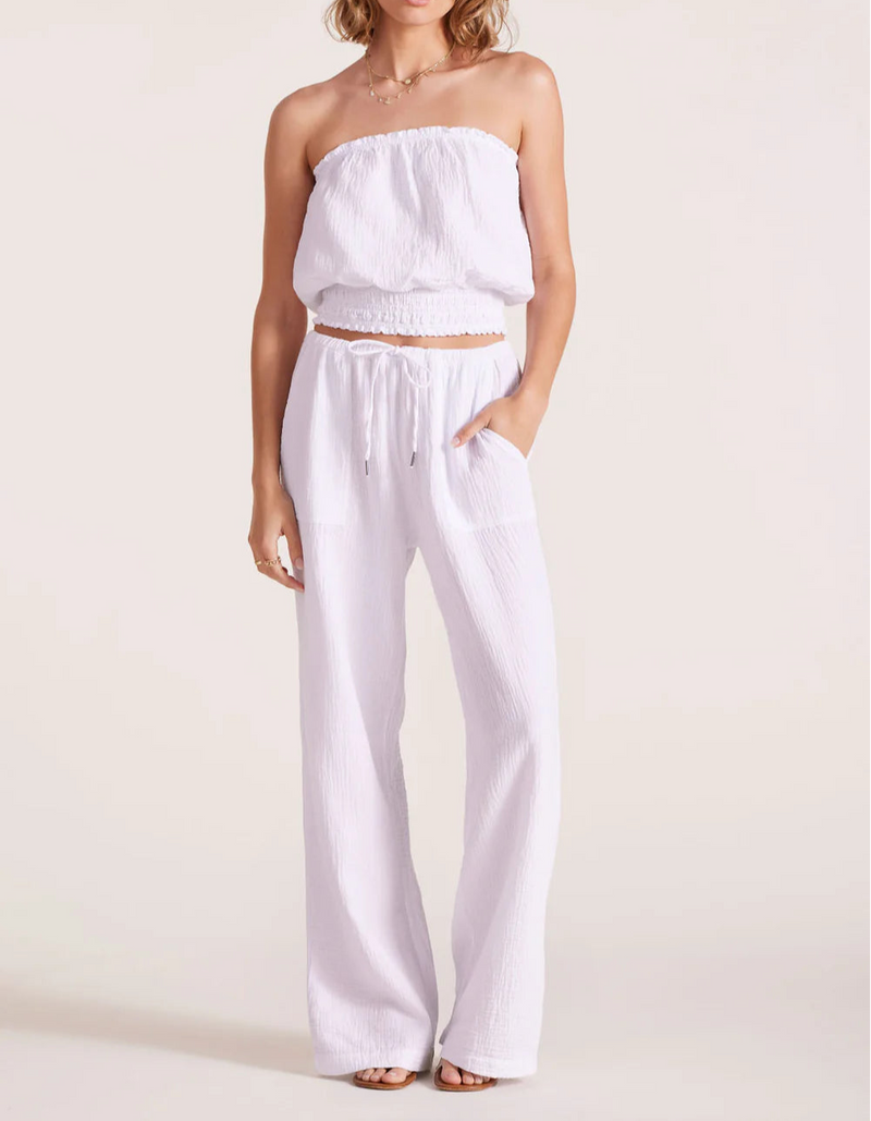 bobi Wide Leg Pant w/Small Waistband