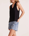 bobi V-Neck Raw Edge Tank