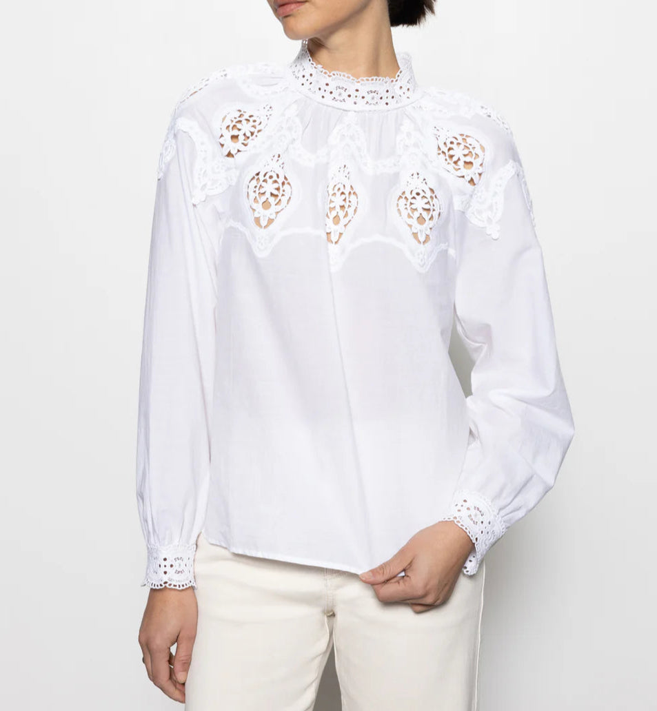 Sanctuary Popover Lace Blouse