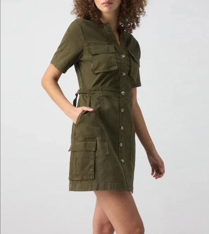 Milio Milano Linen Midi Twist Front S/S Dress