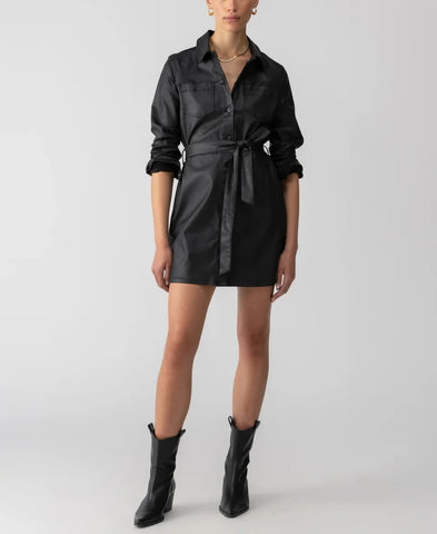 Milio Milano Linen Midi Twist Front S/S Dress