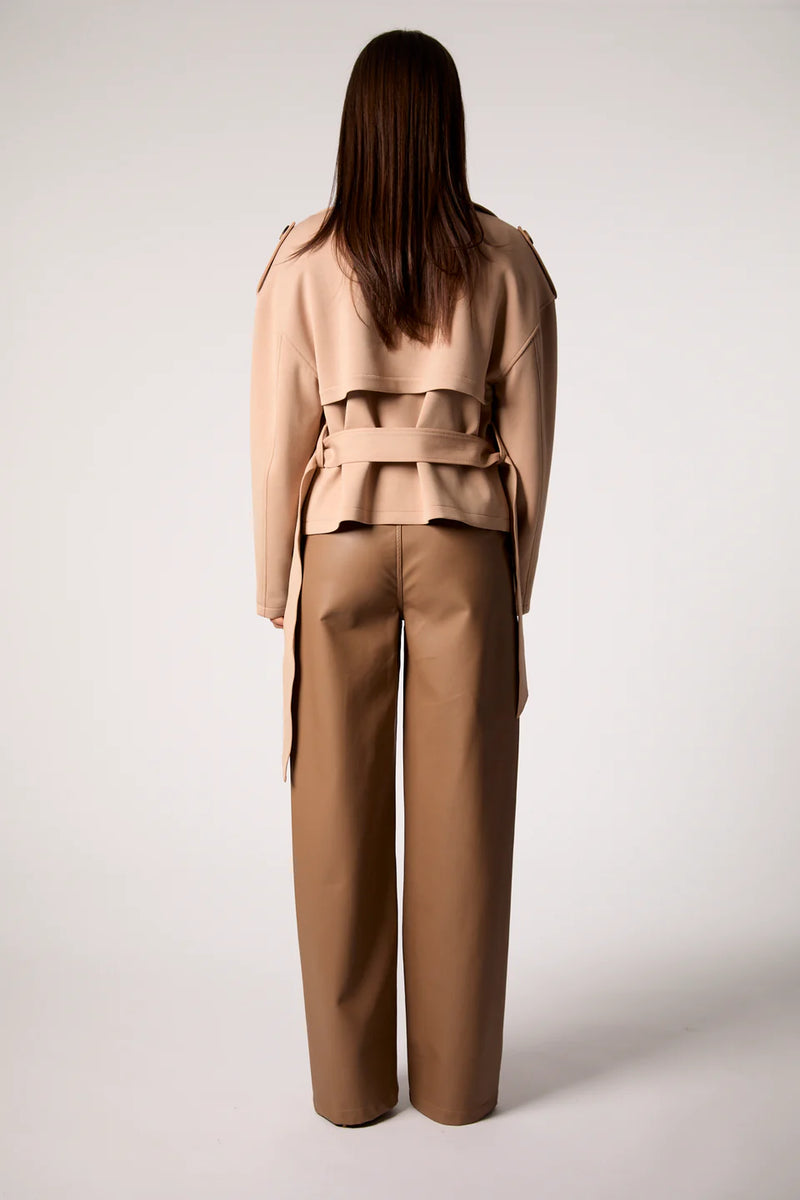 Blue Revival Charli Cropped Scuba Trench