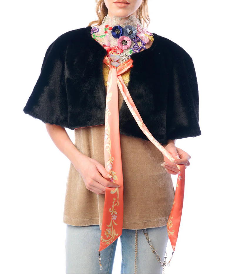 Aratta Grace Kelly Reversible Faux Fur Capes