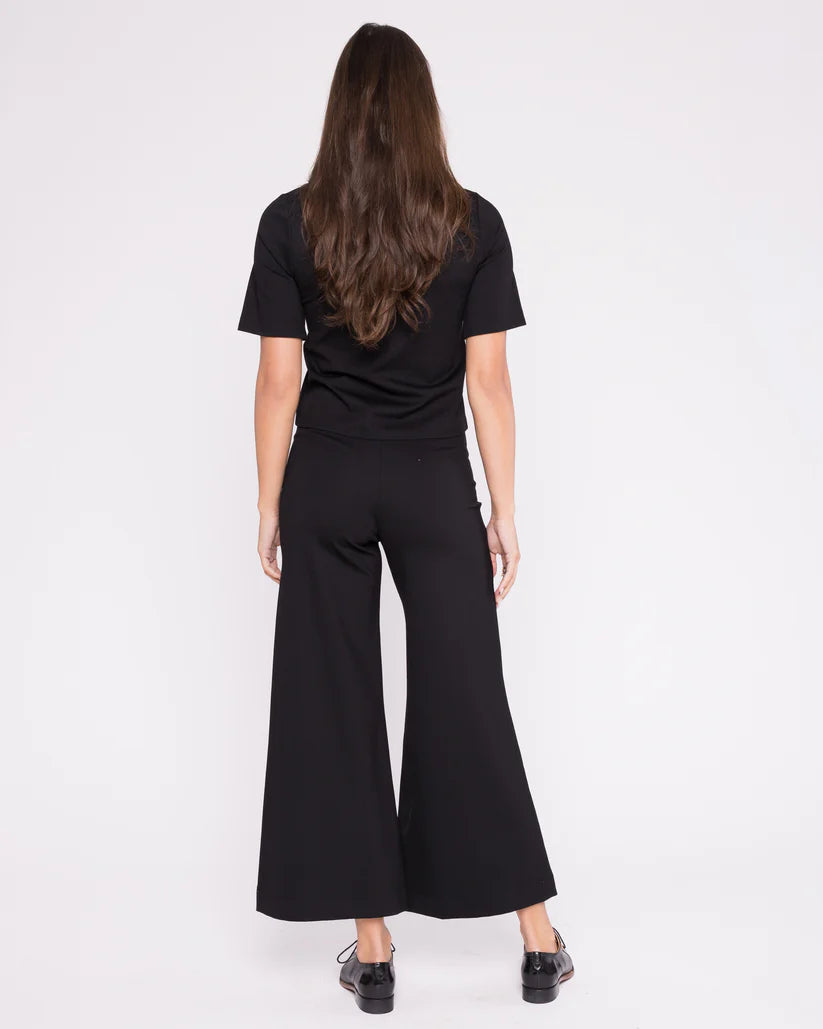Ripley Radar Ponte Knit Wide Leg Pant-Cropped