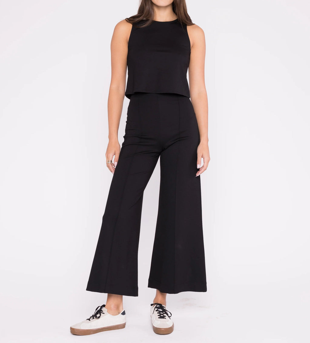 Ripley Radar Ponte Knit Wide Leg Pant-Cropped