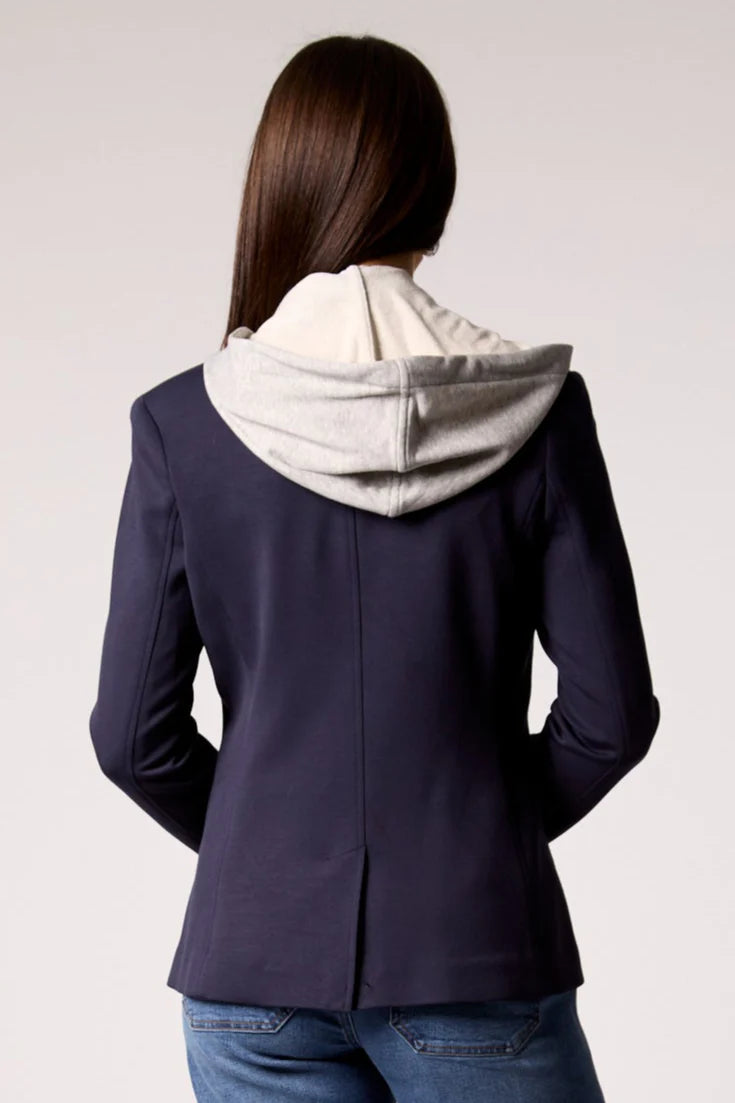 Blue Revival Helen Double Breasted Blazer with Removable Hoodie Insert