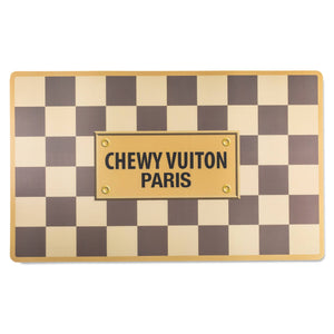 Haute Diggity Dog - Checker Chewy Vuiton Placemat and Matching Bowl