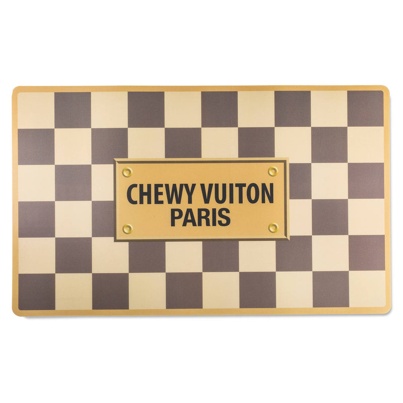 Haute Diggity Dog - Checker Chewy Vuiton Placemat and Matching Bowl