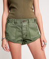 Chaser Linen French Terry Raw Edge Ruffle Short