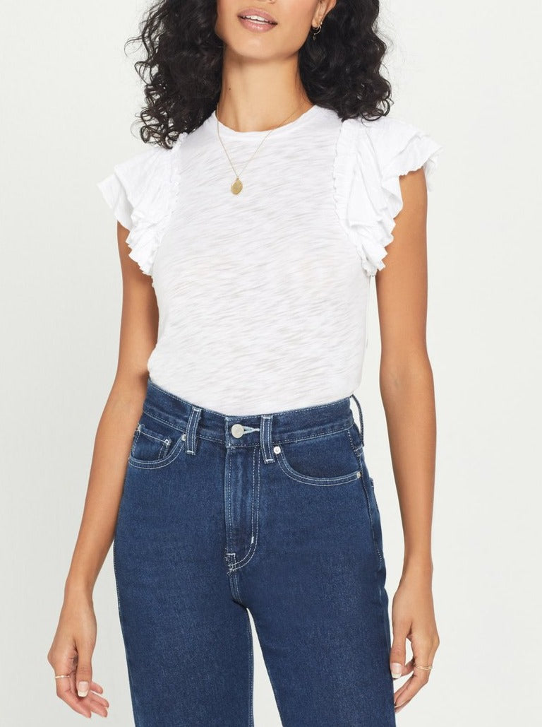 Goldie Sleeveless Double Ruffle Tee