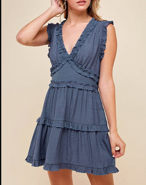 PINCH Sleeveless V Neck Dress