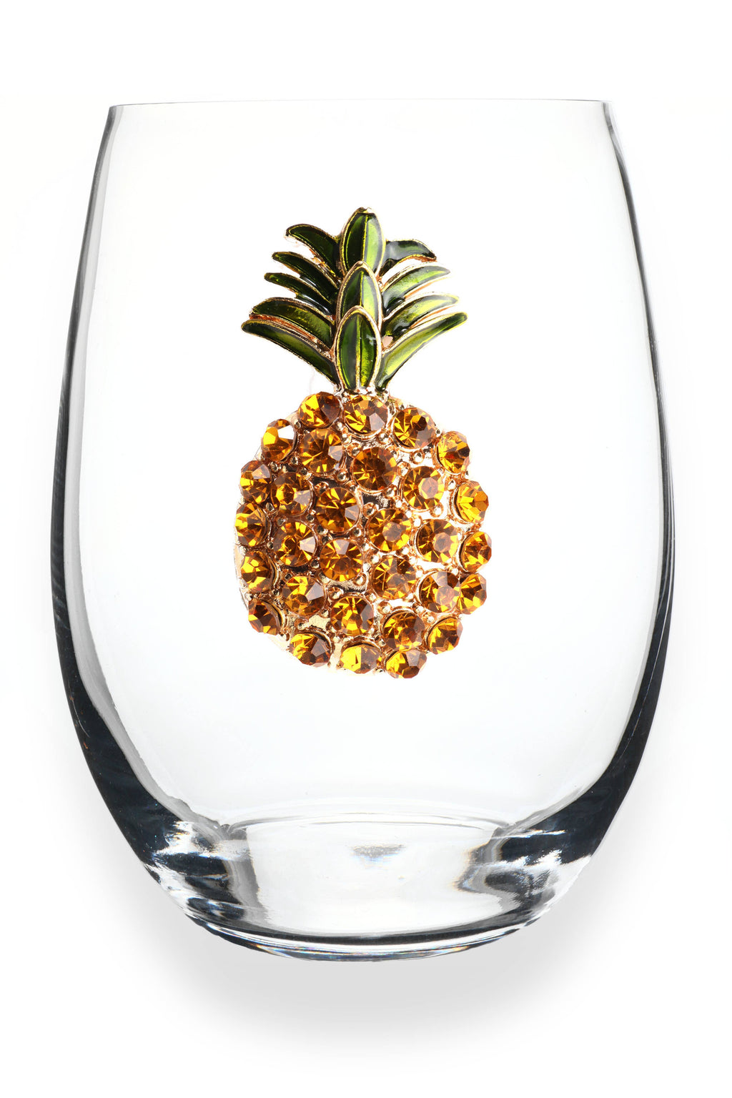 The Queens' Jewels® - Pineapple Jeweled Stemless Wine Glass