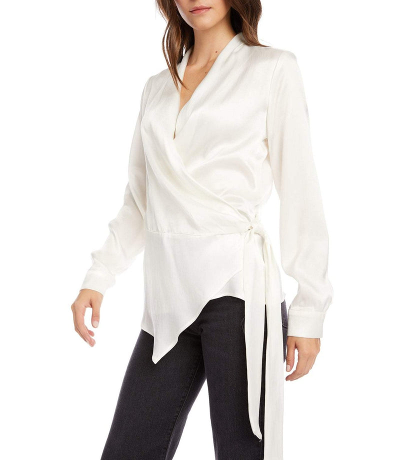 Fifteen Twenty Long Sleeve Wrap Blouse