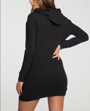 Chaser RPET Bliss Kniit L/S Hooded Dress