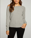 Chaser RPET Love Rib Off the Shoulder Raglan Pullover