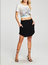 Chaser RPET Cozy Rib Smocked Hi Lo Shirttail Skirt