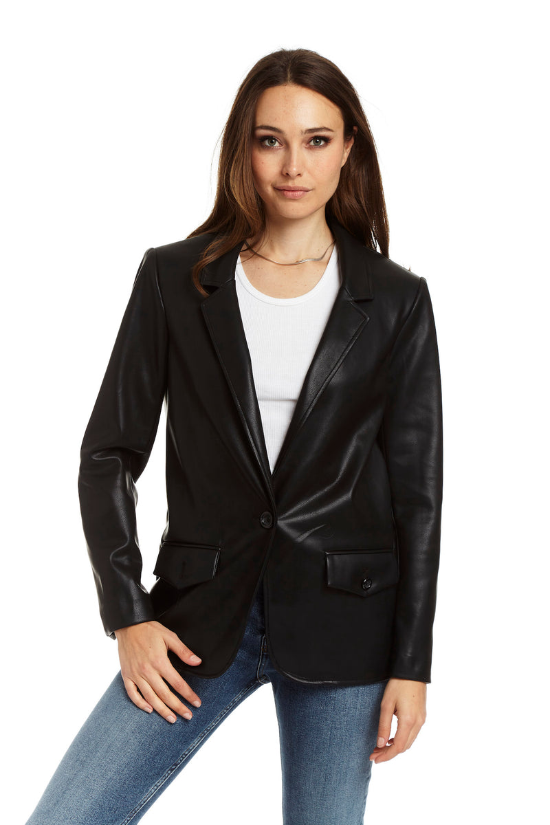 Drew Rena Vegan Leather Blazer