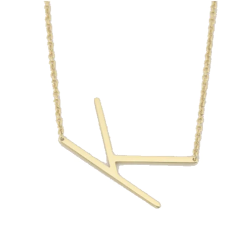 CAI Medium Sideways Initial Necklace Jules JC