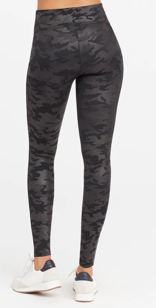 SPANX Faux Leather Camo Leggings