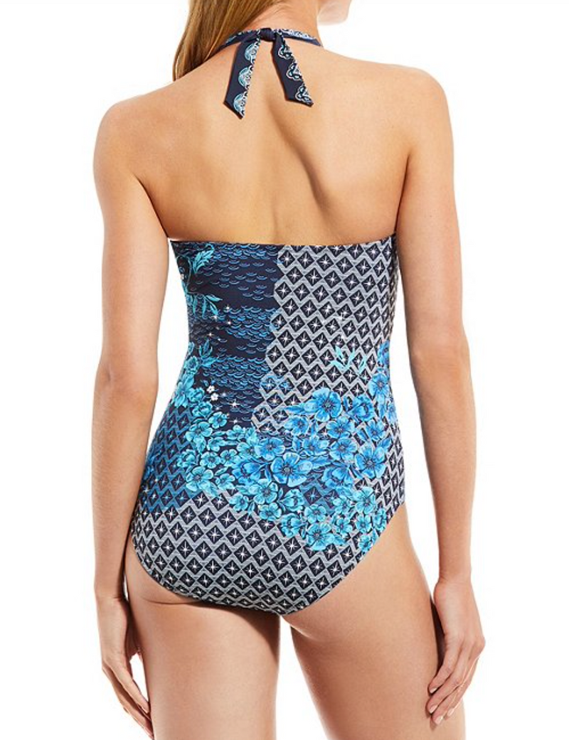 Johnny Was Sady One Piece Dark Blue Multi