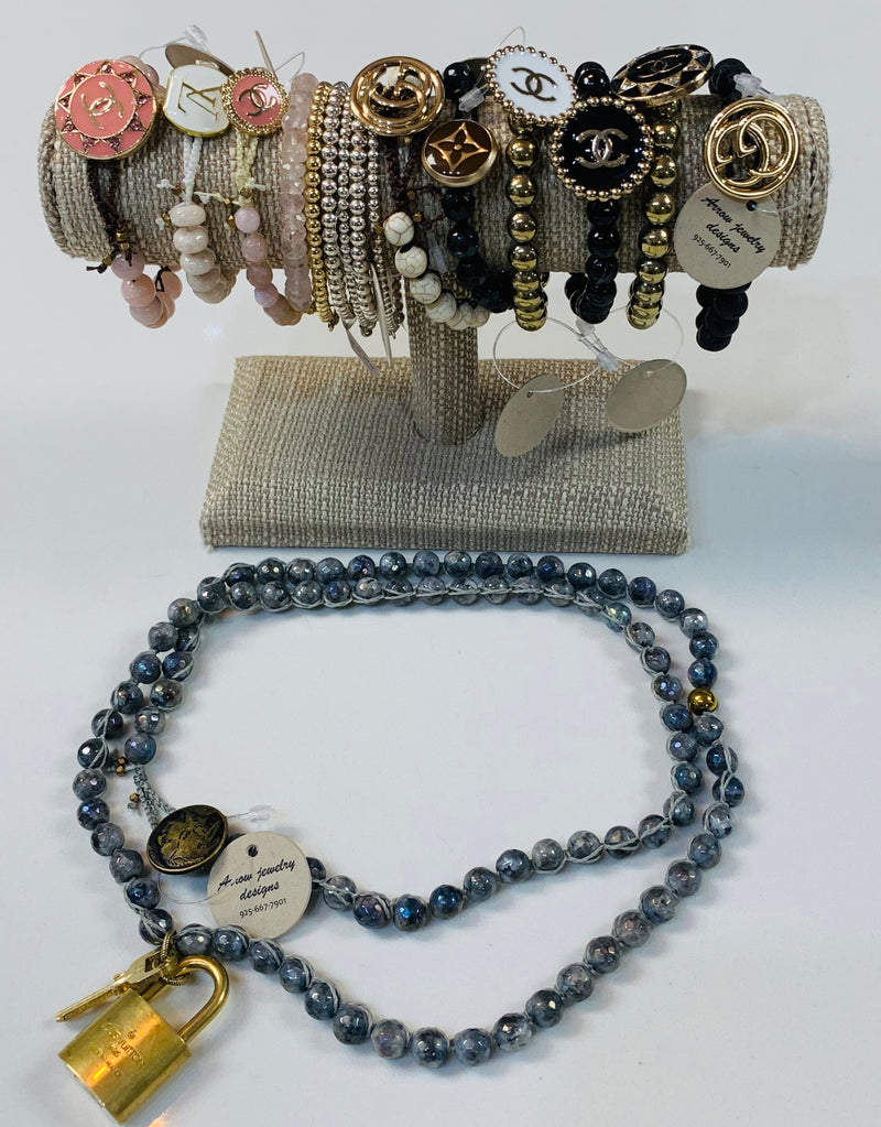 Arrow Jewelry Design Vintage Designer Button Bracelet