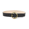 B-Low The Belt Logan Black/Gold Leather Belt