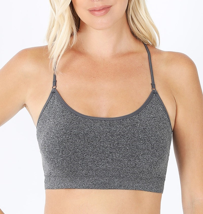 Cross Back Padded Seamless Bralette